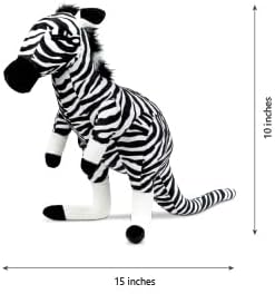 Randimals Zebra Style Kangaroo Plush Stuffed Toy 15”, Soft & Huggable, Premium Quality Hybrid Animal Friend Encourages Adventure & Imagination