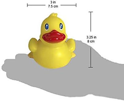3" Rubber Duck [Sealed Hole, Floats Upright] - Baby Safe Bathtub Bathing Toy - Facial Rubber Duck