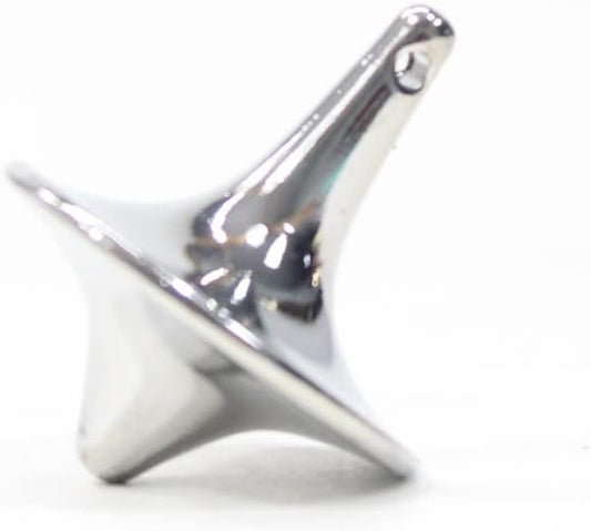 Zeekio The Tiny Top Really Small Spin Top - Insane Spin Times (Silver)
