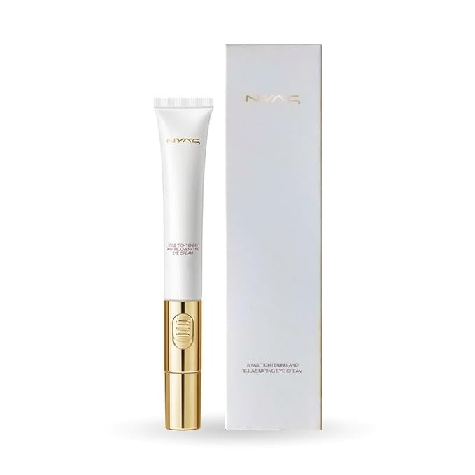 Niyas Electric Vibrating Eye Cream with Massage Head - Anti-Aging Treatment for Dark Circles and Puffiness, Firming Eye Serum with Acetyl Hexapeptide-8 for Fine Lines & Eye Bags - 20g