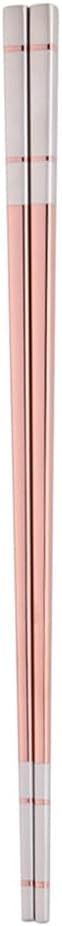 Reusable Stainless Steel Chopsticks,Dishwasher Safe , Easy to Use(1 pairs,Rose gold)