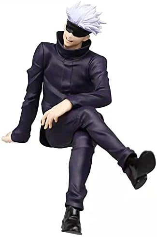 2PCS Anime Figures Itadori Yuji Figurine Sitting Pose Character Statue PVC Collection Model Desktop Decoration