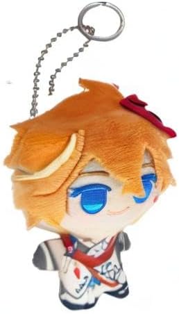 KOOLIYA Small Size Genshin Impact Figure Plush Doll - Tartaglia (4 inch), Keychain Anime Figure Soft Stuffed Gift for Game Fans