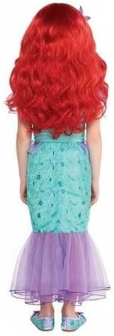 Girl's Ariel Classic Costume | Kids Shimmering Mermaid Dress with Tulle Accents for Halloween or Themed Parties