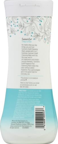 Summer's Eve Fragrance Free All-Over Feminine Wash, Gentle pH-Balanced Body Wash for Women, Removes Vaginal Odor, 15 Fl Oz (Pack of 2)