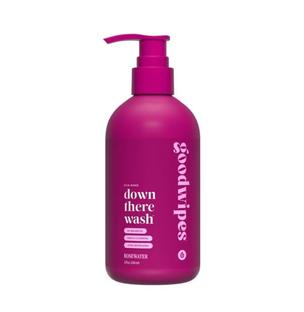 Down There Wash Rosewater Aloe-Based Intimate Cleanser, pH-Balanced with Calendula and Sage, 8.5 fl oz