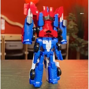 Magnetic Morphing Combination Robot Police Car Fire Truck Action Fiqure Transform Robot Toy for Boys,Girls,Teens, Adults…