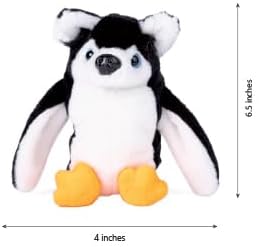 Randimals Mini Stuffed Animals - Penguin & Husky Dog Hybrid Mini Plushies - Cute Plushies for Girls & Cuddly Small Stuffed Animals for Boys - P-Dawg Little Plush Stuffed Animals for Kids & Kidults