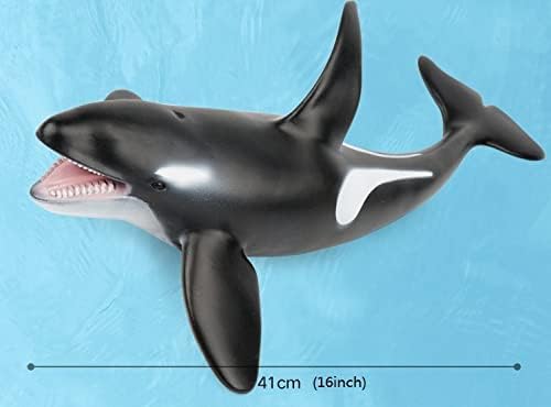 Simulated Ocean Big Animal, One pc 15Inch Soft Filled Rubber Sea Educational Toys (Killer Whale)