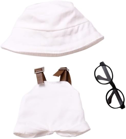 3 Set 17 cm Doll Clothes - 6.7 Inches Cute Dolls Dress - Premium Fashion Accessories, Doll Clothes+Overalls+Glasses Style Bundle,Gifts for Lovers (Style-I)