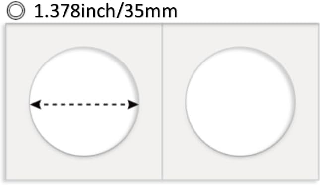 Boen 300Pcs 35mm/(1.37 Inch) Coin Holders for Colletors The Coin Collection Supplies Coin Cardboard Coin Flips for Coin Collection