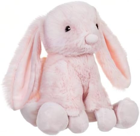 Apricot Lamb Toys Plush Indy Pink Bunny Rabbit Stuffed Animal with Fluffy Soft Ears (Indy Pink Bunny, 8 Inches)
