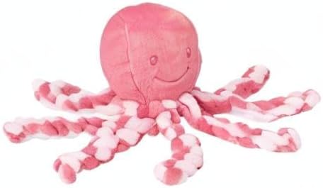 Nattou Octopus Soft Toy, for Newborns and Premature Babies, 23 cm, Pink, 878715