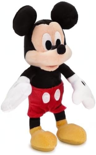 Disney Store Boy's Mickey Mouse Plush - Mini Bean Bag - 9 Inches, Mickey and Friends, Iconic Cuddly Character with Classic Embroidered Features, Suitable for All Ages 0+ Toy Figure