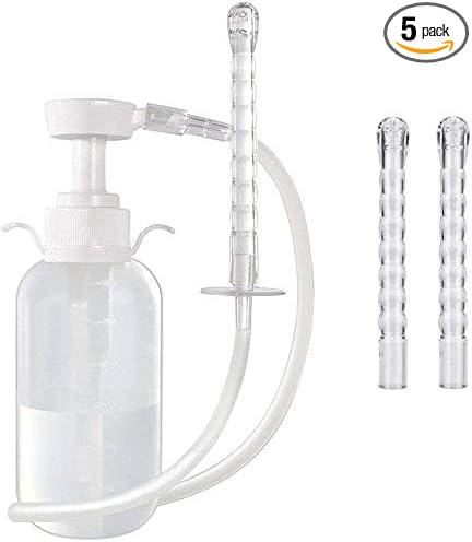 Vaginal Douche Cleansing System Female Syringe Cleaner Enema Reusable Rinse Portable Kit with 3 Nozzle 100% Safe Non-Toxic (300 ML)