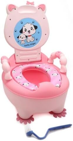 SMT- Potty Training Seat, Cute Pink Bows Baby Kids Portable Bear Blue Potty Training Seat Toddler Lovely Toilet Seat Stool Chair Travel [P/N: ET-BABY003A-PINK]