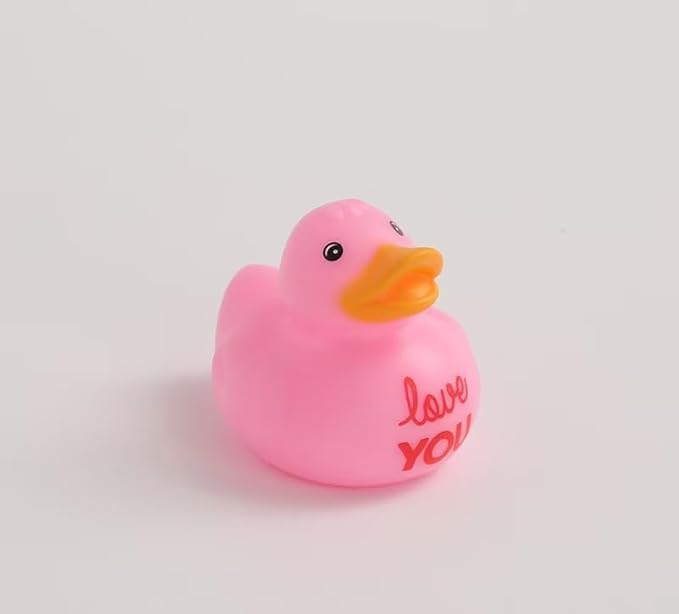 12pcs Rubber Ducks,Favor or Small Prize,Bath Decor Party Favors for Kids (Valentine Duck)