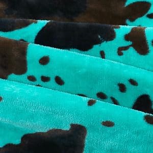 Twin Size Blanket for Bed Couch, Cozy Soft Teal Throw Blanket for Women, Cute Turquoise Fleece Throws for Girls, Graduation Decorations Gift for Her Him School Dorm, 60x80 Inches
