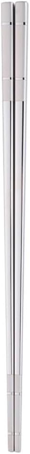 Reusable Stainless Steel Chopsticks,Dishwasher Safe , Easy to Use(1 pairs,Silver)