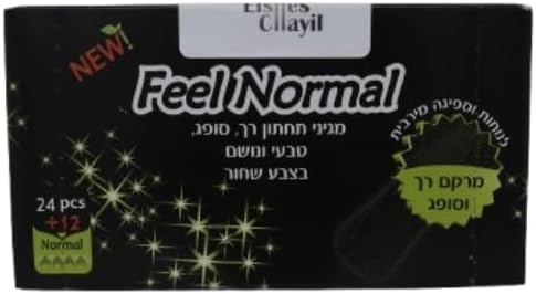 Feel Normal Disposable Black Panty Liners for Women 36 pcs with Protective Layer for Extra Protection Against Leaks