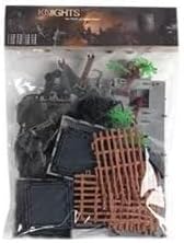 Medieval Castle Knights Toy Soldier - Army Figures Miniature Playset with Arrow Tower, Soldiers, Ram, Fence (Arrow Tower Set)