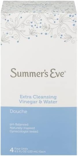 Summer's Eve Extra Cleansing Vinegar and Water Vaginal Douche, pH Balanced, Gynecologist Tested, Fresh Clean Scent, 4.5 Ounce Each, 4 Count (Pack of 3)