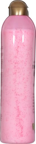 OGX Sensitive + Rose Water & Pink Sea Salt Exfoliating Body Scrub + Rose Quartz,Gentle Exfoliating Daily Body Wash Softens Skin,Body-Scrub for Women,Sulfate-Free Surfactants,19.5 fl oz,(Pack of 4)