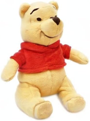 DISNEY STORE Official Mini Bean Bag Plushies - Pooh - Cute Stuffed Animal with Detailed Sculpting, Embroidered Features, Bean Bag Bottom Plush Toys for Kids