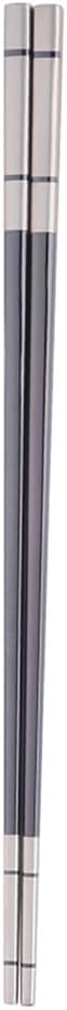 Reusable Stainless Steel Chopsticks,Dishwasher Safe , Easy to Use(1 pairs,black)