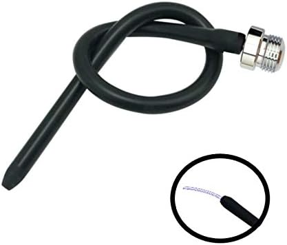 Silicone Nozzle Enema Attachment Reusable Douche Black Hose Nozzle (20 in)