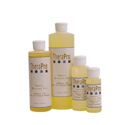 Arnica Massage Oil by Therapro - All Natural - Infused with Olive Oil & Arnica Montana - Great for Sports & Deep Tissue Massage - Arnica Montana for Sore Muscle Relief - Natural Fragrance - 8 oz