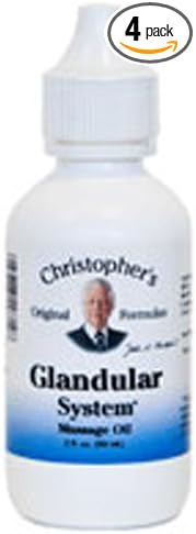 Christopher's Original Formulas Glandular System Massage Oil, 2 fl oz (59 ml) - Pack of 4