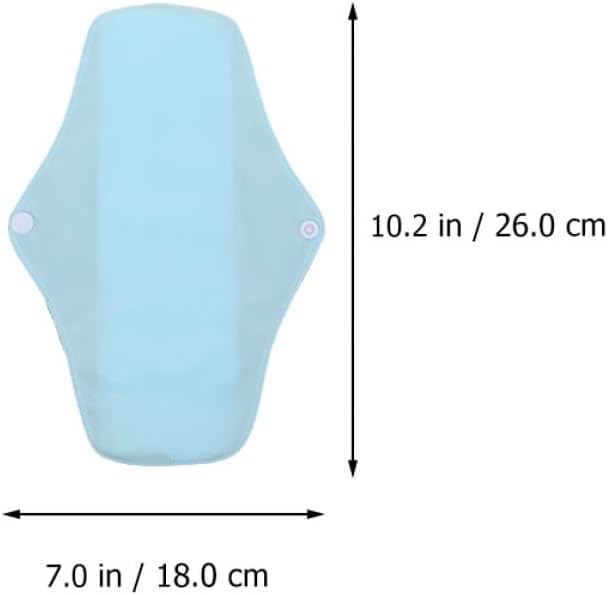 4Pcs Reusable Menstrual Pads Women Sanitary Napkins Washable Cloth Panty Liners Soft Comfortable Period Protection with Breathable Mesh Random Colors Random Color