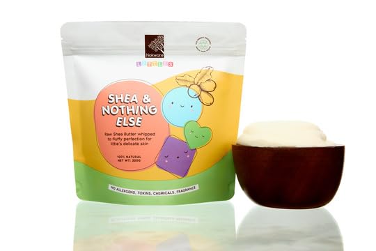 Littles Shea & Nothing Else – 100% Natural Pure Whipped African Shea Butter from Ghana for Babies and Kids Face, Body & Hair 300g