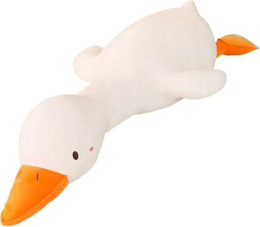 kewo Duck Plush Pillow Stuffed Animal Toy, Cute Giant Goose Plush Duck Stuffed Animal,Super Soft Hugging Pillow for Kids Bedding (White,43.3 in)…