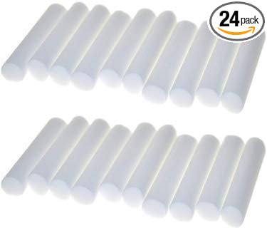Wild Essentials 24 Pack Fiber Wick Essential Oil Inhaler Refills, 4 cm (1 5/8 inch) Blank Nasal Sticks for On The Go Aromatherapy Compact, Portable, Highly Absorbent, Degradation Resistant
