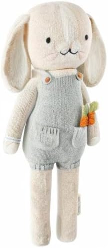 cuddle + kind Henry The Bunny Regular 20" Hand-Knit Doll – 1 Doll = 10 Meals, Fair Trade, Heirloom Quality, Handcrafted in Peru, 100% Cotton Yarn
