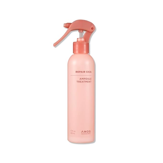 AMOS PROFESSIONAL Repair Cica Ampoule Treatment l Leave-In Conditioner Spray & Detangler, Anti-Frizz Deep Conditioner for Split Ends & Breakage, 7.7 fl. oz.