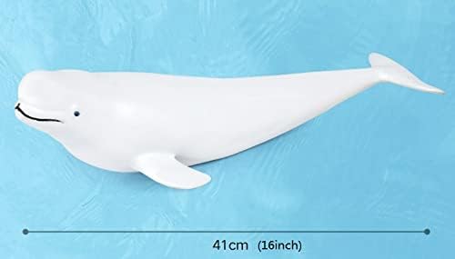 SmilerSmile Simulated Ocean Big Animal, One pc 15Inch Soft Filled Rubber Sea Educational Toys (Beluga)