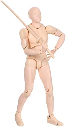 AXITWXIT Action Figures Body-Kun DX & Body-Chan DX PVC Figure Model Drawing for S H Figuarts with Box for Artists (Skin Color, Male)