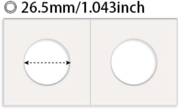Boen 300Pcs 26.5mm/(1.04 Inch) Coin Flips for Quarter Dollar, Coin Holders for Colletors The Coin Collection Supplies Coin Cardboard Coin Flips for Coin Collection