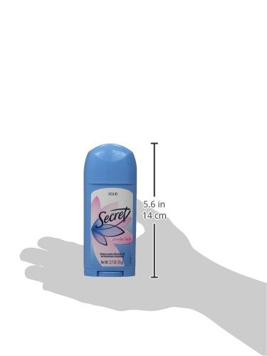 Secret Antiperspirant and Deodorant for Women, 24hr Sweat and Odor Protection, PH Balanced, Gentle on Skin, Wide Solid Deodorant Stick, Powder Fresh Scent, 2.7 oz (Pack of 2)