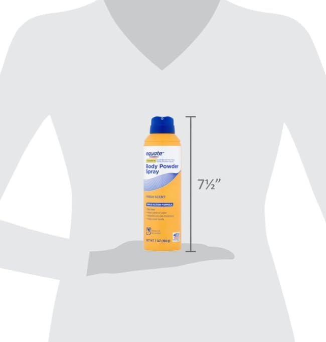 Body Powder Spray Triple Action Formula, Fresh Scent, 10 oz(1pack)