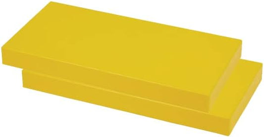EverBlock 12” x 6” Full Size Building Block Finishing Cap Bulk Pack | Giant Building Blocks | Easy to Connect & Reuse | Indoor & Outdoor Use | Build Displays & Structures | Yellow