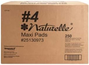 Naturelle #4 Maxi Pads, Unscented, 250/Carton