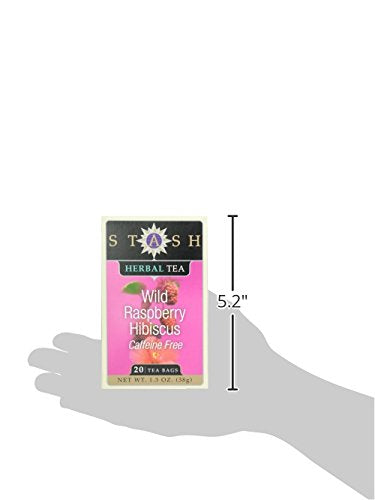 Stash Tea Wild Raspberry Hibiscus tea - 20 Count (Pack of 2)