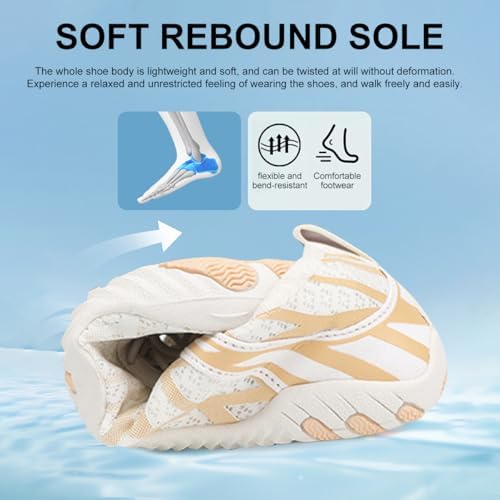 ELETON Barefoot Shoes Women Men Footwear, Wide Toe Box Hiking Zero Drop Non-Slip Quick-Dry River Boat Pool Beach Water Shoes, Lightweight Swimming Running Walking Sneakers Unisex