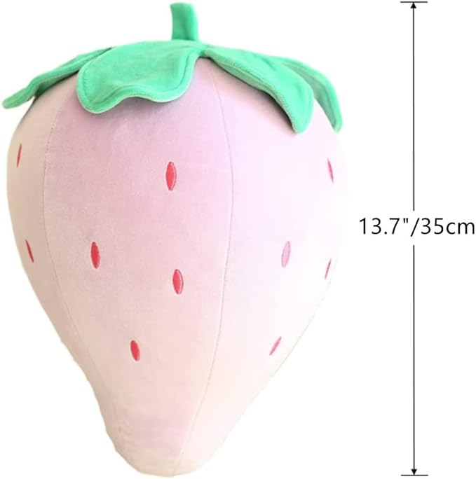 Cute Fruit Kids Pillow Stuffed Strawberry Plush Pillows Super Soft Girls Pillows Cushion Seat for Kids Toys (Purple,13.7"/35cm)