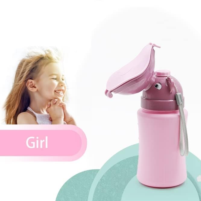 Kids Portable Travel Urinal 500ml for Toddler Boys Girls Pee Training Emergency Toilet Potty for Car Trip Outdoor Camping on the Road Park Beach Travel Essentials