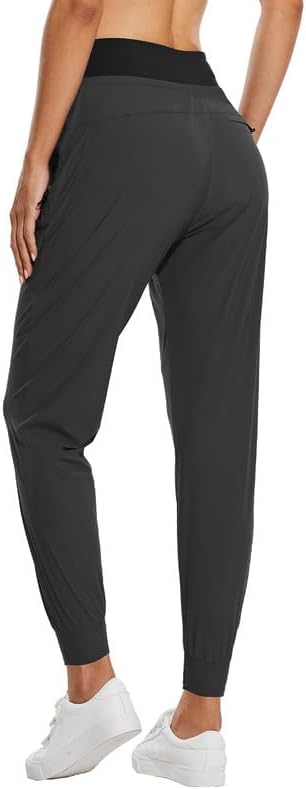 baleaf Womens Lightweight Hiking Pants Water Resistant Quick Dry Joggers with 5 Zipper Pockets UPF 50+ for Travel Hiking